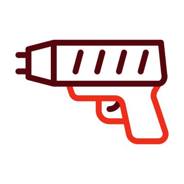 Kişisel ve ticari kullanım için şok tabancası Kalın Çizgi İki Renk Simgesi