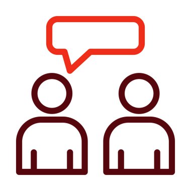 Kişisel ve ticari kullanım için İletişim Vektörü Kalın Çizgisi İki Renk Simgesi