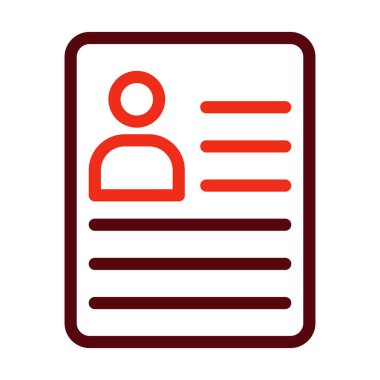 Kişisel ve Ticari Kullanım İçin Kayıt Vektör Kalın Çizgisi İki Renk Simgesi