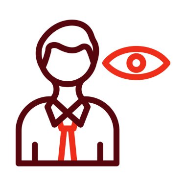 Şahsi ve ticari kullanım için Tanık Kalın Çizgi İki Renk Simgesi