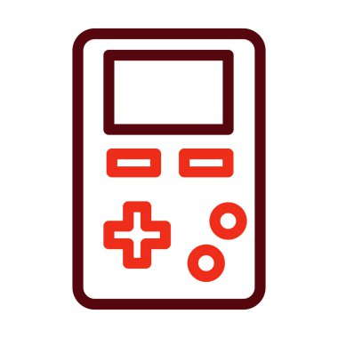 Kişisel ve ticari kullanım için Oyun Konsolu Kalın Çizgi İki Renk Simgeleri