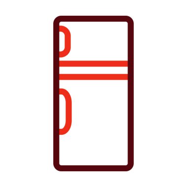 Buzdolabı Vektör Kalın Çizgisi Kişisel ve Ticari Kullanım İçin İki Renk Simgesi