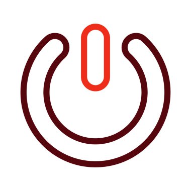 Kişisel ve ticari kullanım için Güç Vektörü Kalın Çizgisi İki Renk Simgesi