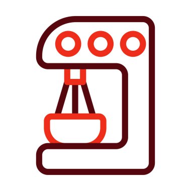 Kişisel ve Ticari Kullanım İçin Elektrik Karıştırıcı Kalın Çizgisi İki Renk Simgesi