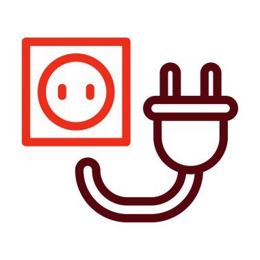 Duvar Tıkacı Kalın Çizgisi Kişisel ve Ticari Kullanım İçin İki Renk Simgesi