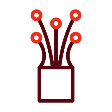 Kişisel ve ticari kullanım için Kablo Vektör Kalın Çizgisi İki Renk Simgesi