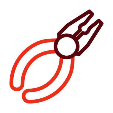 Pense Vektör Kalın Çizgisi Kişisel ve Ticari Kullanım İçin İki Renk Simgesi