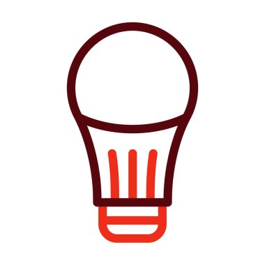 Kişisel ve ticari kullanım için Led Light Vector Kalın Çizgi İki Renk Simgeleri