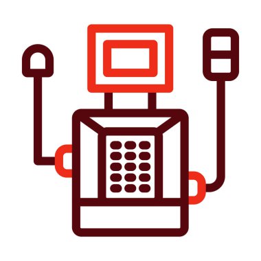 Kişisel ve ticari kullanım için Ventilatör Vektör Kalın Çizgisi İki Renk Simgesi