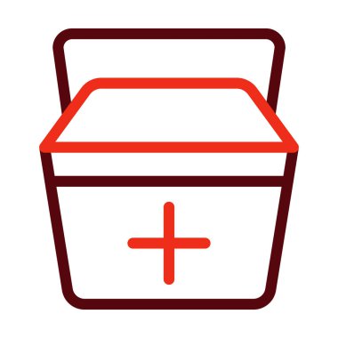 Kişisel ve ticari kullanım için Soğutucu Vektör Kalın Çizgisi İki Renk Simgesi