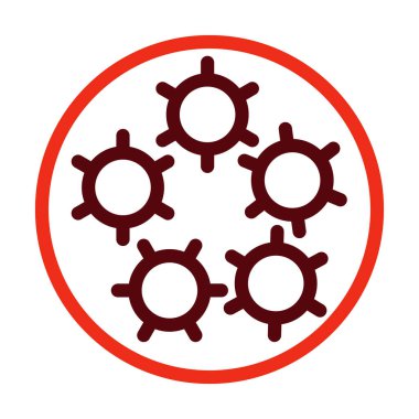 Kişisel ve ticari kullanım için HPV Vektör Kalın Çizgisi İki Renk Simgesi