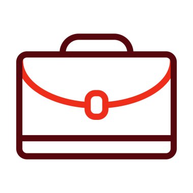 Kişisel ve Ticari Kullanım İçin Portföy Vektör Kalın Çizgisi İki Renk Simgesi