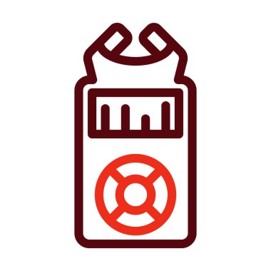 Kişisel ve ticari kullanım için Ses Kaydı Kalın Satırı İki Renk Simgesi