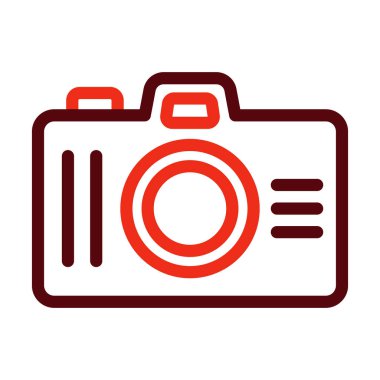 Kişisel ve ticari kullanım için Kamera Vektörü Kalın Çizgisi İki Renk Simgesi