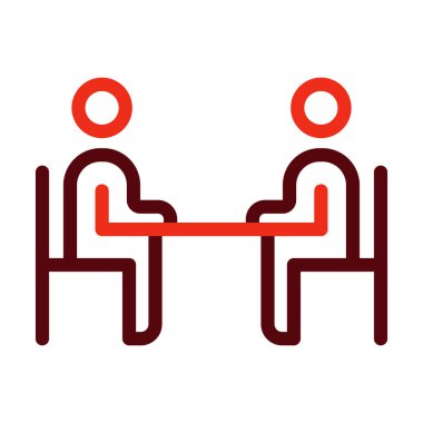 Kişisel ve ticari kullanım için Röportaj Vektörü Kalın Çizgisi İki Renk Simgesi