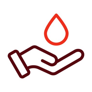 Su Vektörü Kalın Çizgisini Kişisel ve Ticari Kullanım İçin İki Renk Simgesini Kaydet