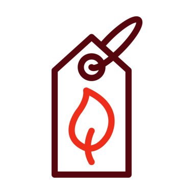 Kişisel ve Ticari Kullanım İçin Eko Etiket Kalın Çizgisi İki Renk Simgesi