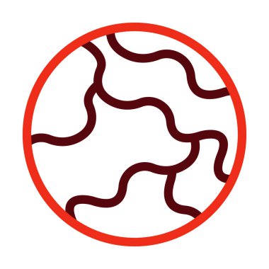 Kişisel ve ticari kullanım için Dünya Vektör Kalın Çizgisi İki Renk Simgesi