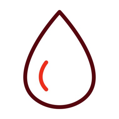 Su Damlası Vektör Kalın Çizgisi Kişisel ve Ticari Kullanım İçin İki Renk Simgesi