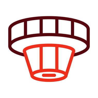 Duman dedektörü Kalın Çizgi İki Renk Simgeleri Kişisel ve Ticari Kullanım İçin