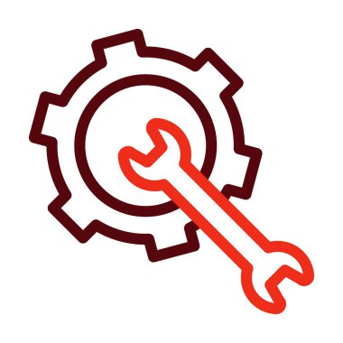 Kişisel ve ticari kullanım için Bakım Vektörü Kalın Çizgi İki Renk Simgesi