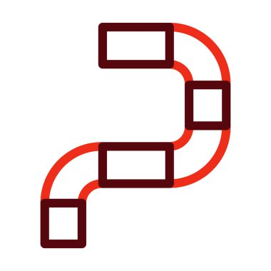 Kişisel ve ticari kullanım için Boru Vektörü Kalın Çizgisi İki Renk Simgesi