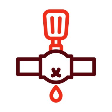 Kişisel ve ticari kullanım için Yağ Sızdırma Vektörü Kalın Çizgisi İki Renk Simgesi