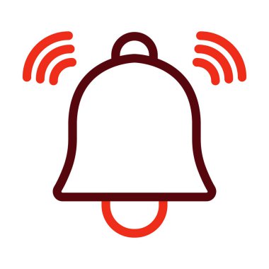 Kişisel ve ticari kullanım için Alarm Vektörü Kalın Çizgisi İki Renk Simgesi