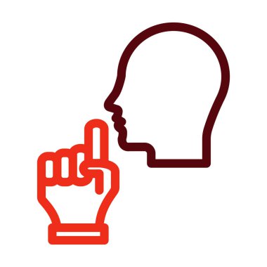 Kişisel ve ticari kullanım için Sessizlik Vektörü Kalın Çizgisi İki Renk Simgesi