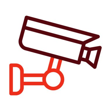 Kişisel ve ticari kullanım için CCCTV Vektör Kalın Çizgi İki Renk Simgesi