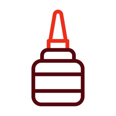 Kişisel ve ticari kullanım için Sıvı Yapıştırıcı Kalın Çizgi İki Renk Simgeleri