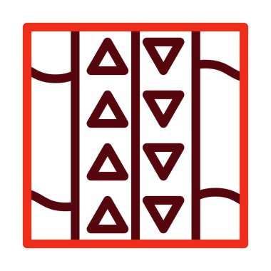 Kalıp Bez Vektör Kalın Çizgi Kişisel ve Ticari Kullanım İçin İki Renk Simgesi