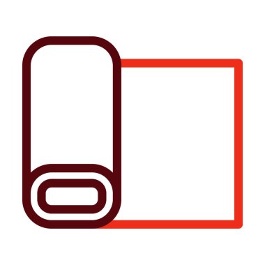 Kişisel ve Ticari Kullanım İçin Kumaş Vektör Kalın Çizgisi İki Renk Simgesi