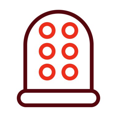 Kişisel ve ticari kullanım için Yüksük Vektör Kalın Çizgisi İki Renk Simgesi