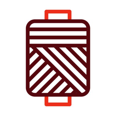 Kişisel ve ticari kullanım için Bobbin Vektör Kalın Çizgi İki Renk Simgesi