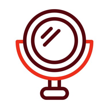 Kişisel ve ticari kullanım için Ayna Vektörü Kalın Çizgisi İki Renk Simgesi