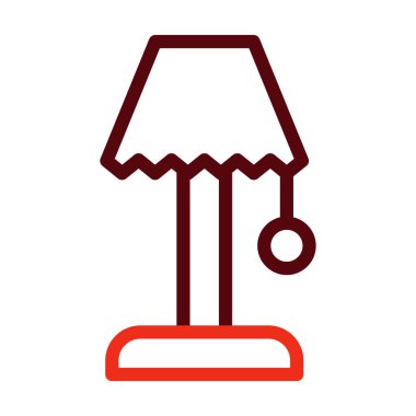 Kat Lambası Vektör Kalın Çizgisi Kişisel ve Ticari Kullanım İçin İki Renk Simgesi