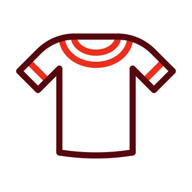 Kişisel ve ticari kullanım için Gömlek Vektörü Kalın Çizgisi İki Renk Simgesi