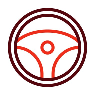 Direksiyon Vektörü Kalın Çizgi Kişisel ve Ticari Kullanım İçin İki Renk Simgesi