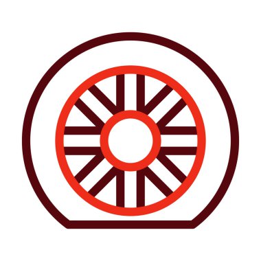 Kişisel ve ticari kullanım için Düz Lastik Kalın Çizgi İki Renk Simgeleri