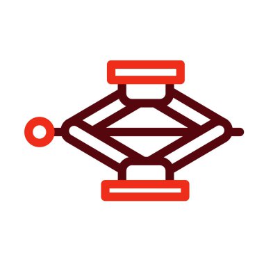 Araba Jack Vector Kalın Çizgi Kişisel ve Ticari Kullanım İçin İki Renk Simgesi