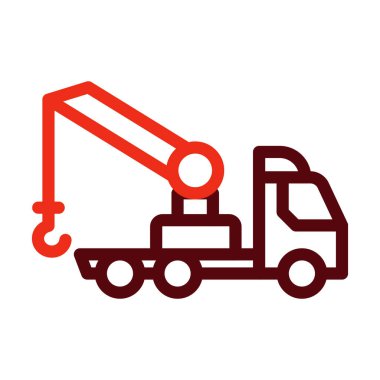 Çekici Vektör Kalın Çizgisi Kişisel ve Ticari Kullanım İçin İki Renk Simgesi