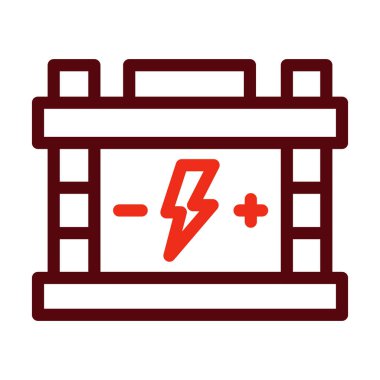 Kişisel ve Ticari Kullanım İçin Aktülatör Vektör Kalın Çizgisi İki Renk Simgesi