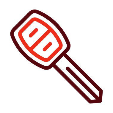 Kişisel ve ticari kullanım için Araba Anahtarı Kalın Çizgisi İki Renk Simgesi