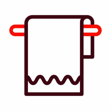 Kişisel ve ticari kullanım için Havlu Vektörü Kalın Çizgisi İki Renk Simgesi