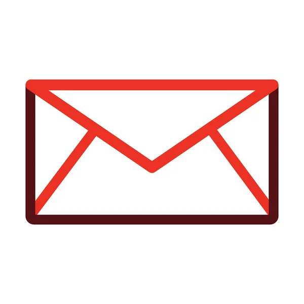 Linha Grossa Vetor Email Dois Ícones Cor Para Uso Pessoal — Vetor de Stock