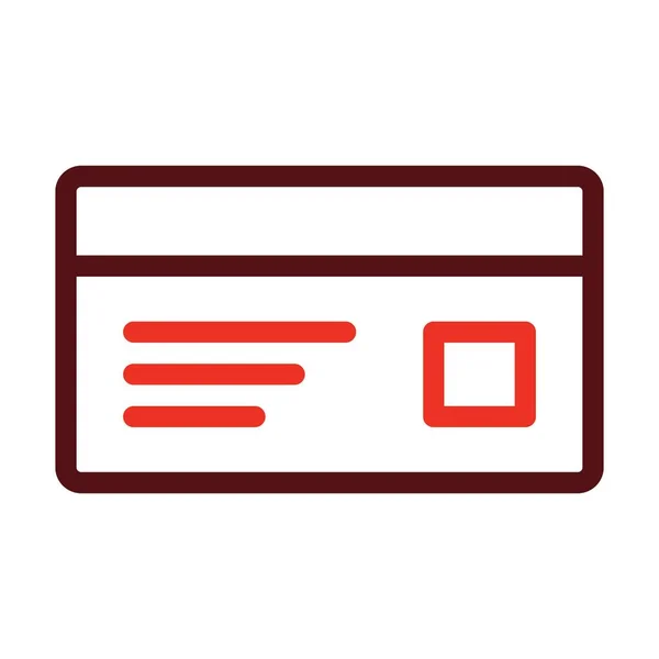 個人および商業使用のためのクレジット カードのベクターの厚いライン2色のアイコン — ストックベクタ