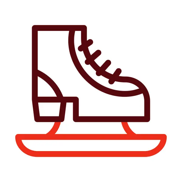 个人和商业用途的冰滑冰矢量厚重线双色图标 — 图库矢量图片