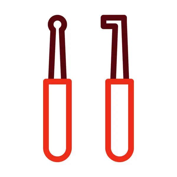 Lockpick Vector Thick Line Zwei Farbsymbole Für Den Persönlichen Und — Stockvektor