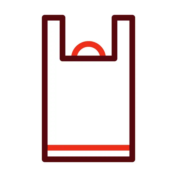 Plastiktüten Vector Thick Line Zwei Farb Symbole Für Den Persönlichen — Stockvektor
